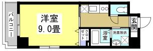 浜松市中区元浜町の賃貸マンションの間取り