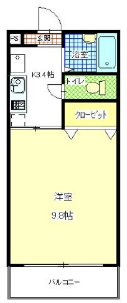 浜松市中区寺島町の賃貸マンションの間取り