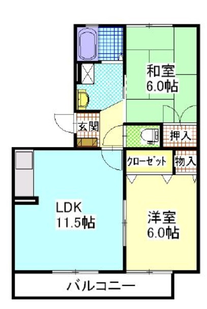 メゾン桂花101の間取り