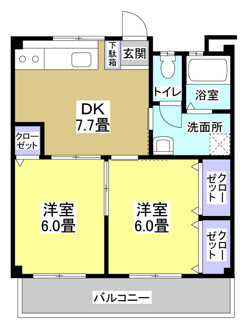 リバーシックス102の間取り