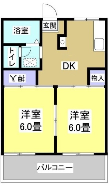 コーポリバーサイドⅡ102の間取り