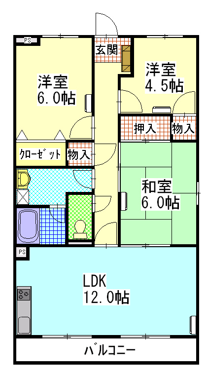 陽香マンション201の間取り