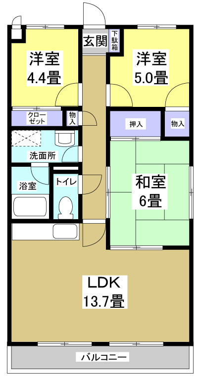 クラウンハイツ202の間取り