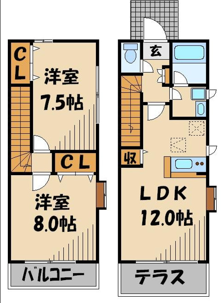 コートフローラDの間取り
