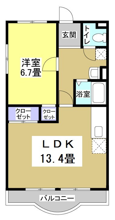 遠鉄ハイツ西ヶ崎G101の間取り