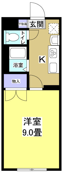 リゾーム高見103の間取り