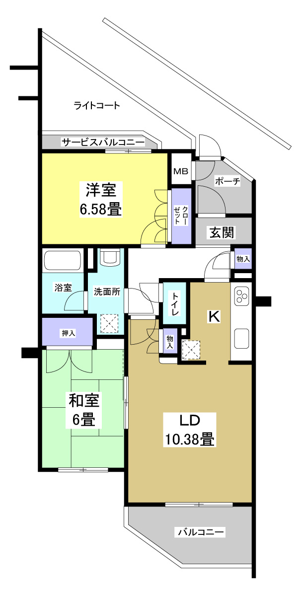 ブライティ広沢の間取り