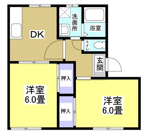 ソレイユB201の間取り