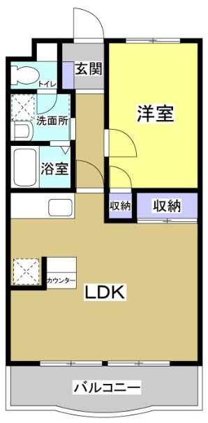 エクレール花村401の間取り