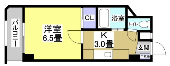 ホリホックイン元浜401の間取り