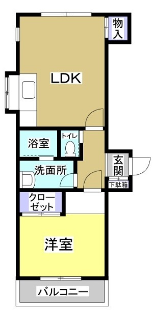 ホリホックイン萩丘101の間取り