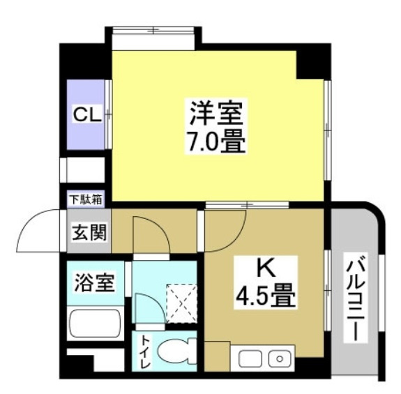 ホリホックイン元浜の間取り