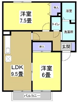ルシール佐鳴台202の間取り