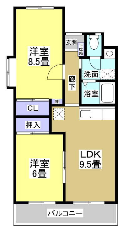 マンションセンティア205の間取り