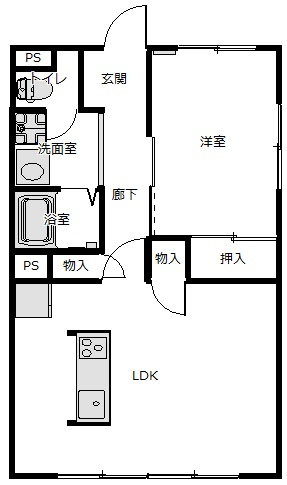 遠鉄ハイツ西ヶ崎G205の間取り