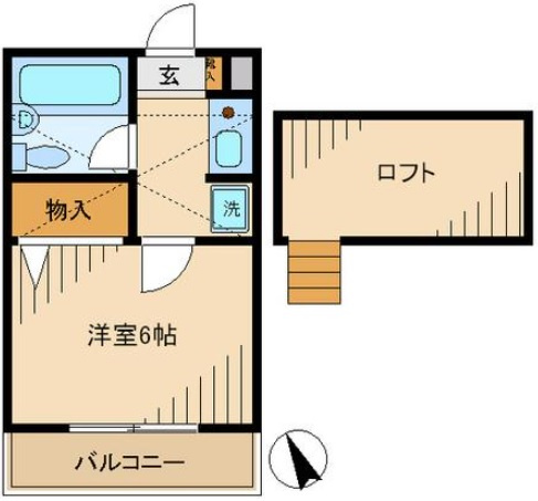 多摩市一ノ宮の賃貸マンションの間取り