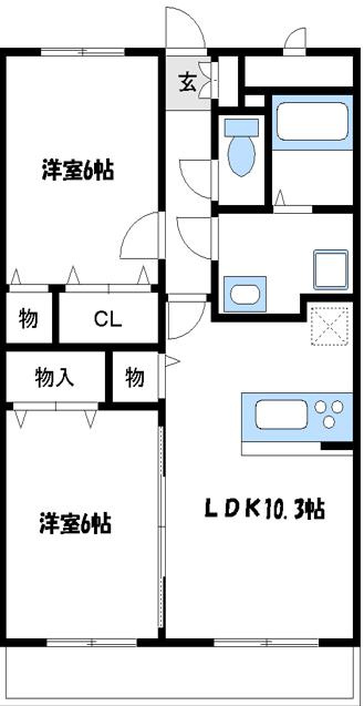 ボヌール鈴田の間取り