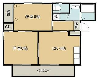 小平市小川町２丁目の賃貸マンションの間取り