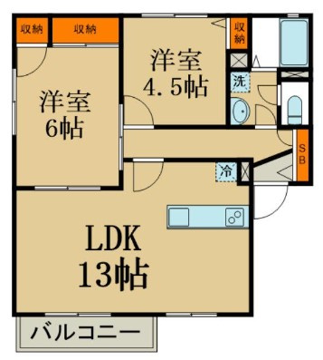 川越市の賃貸マンションの間取り