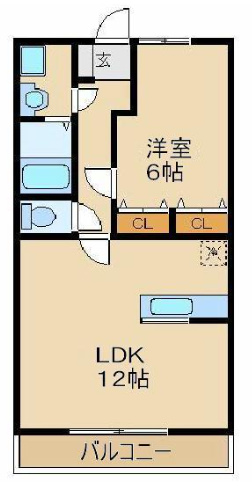 川越市富士見町の賃貸マンションの間取り