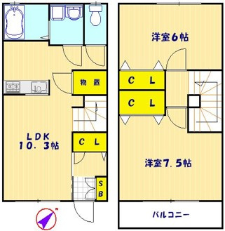 メープルハイツCの間取り