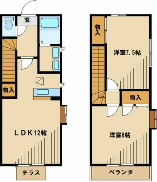 小平市小川町２丁目の賃貸マンションの間取り