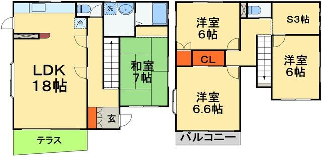 柏市塚崎の賃貸マンションの間取り
