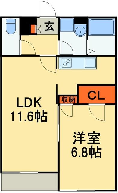 柏市塚崎の賃貸マンションの間取り