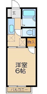 川越市広谷新町の賃貸マンションの間取り