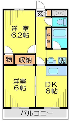川越市大塚新町の賃貸マンションの間取り