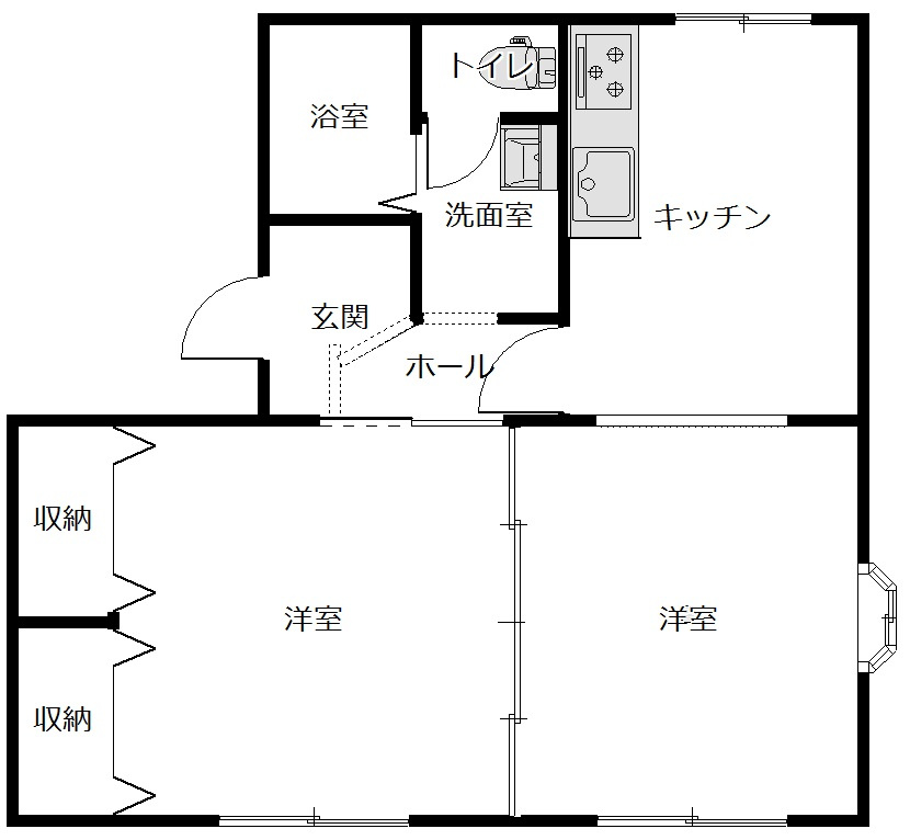 アーバンリバーサイド201の間取り