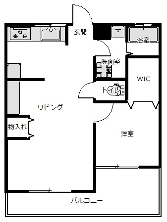 コーポ住吉302の間取り