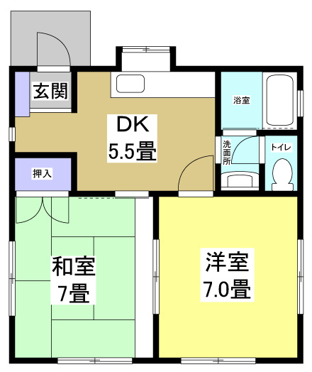 西藤貸家の間取り