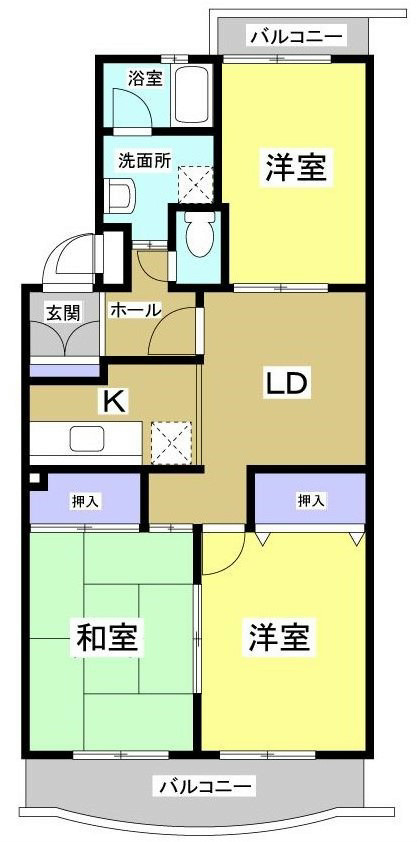 ミナミシャトー富士201の間取り