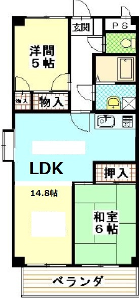マンションひいらぎ403の間取り