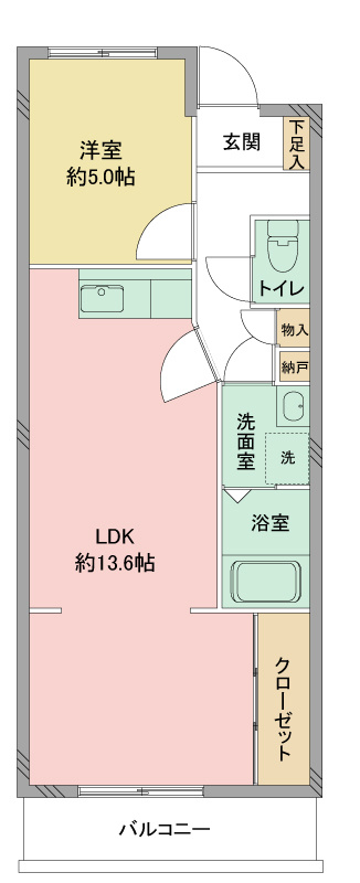 メゾンヤマカA203の間取り