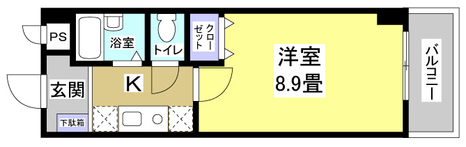 ホリホックイン八幡202の間取り