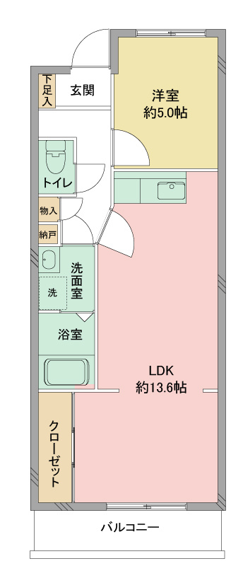 メゾンヤマカA202の間取り