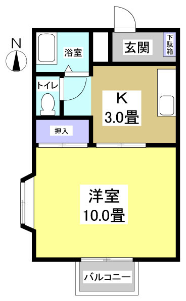 浜松市中区泉１丁目の賃貸マンションの間取り