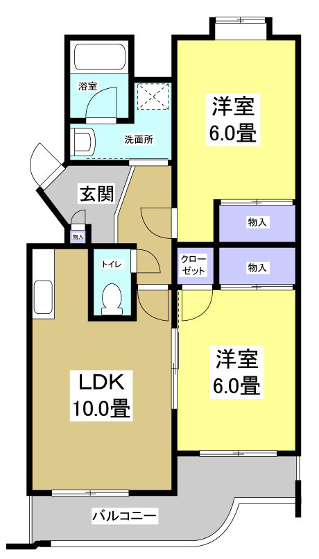 遠鉄ハイツ西ヶ崎F206の間取り