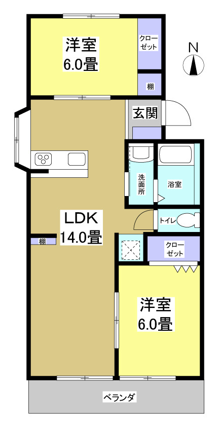 ハイツ藤森105の間取り