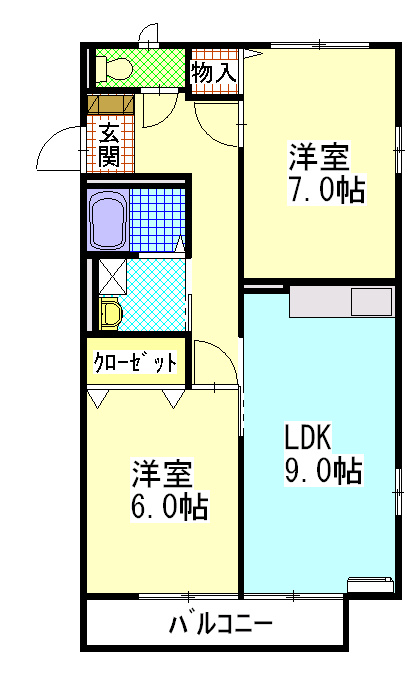 リバーサイド藤203の間取り