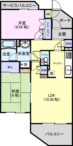 ブライティ広沢102の間取り