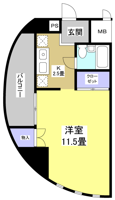 遠鉄ハイツ自校駅ビルの間取り