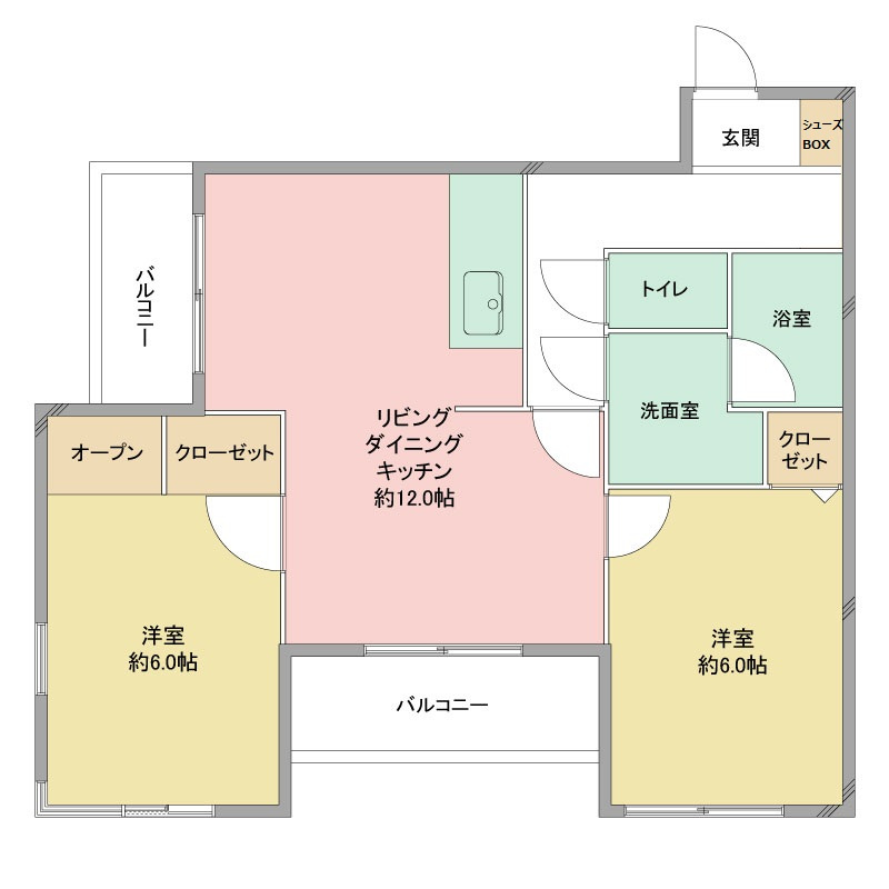 浜松市中区早出町の賃貸マンションの間取り
