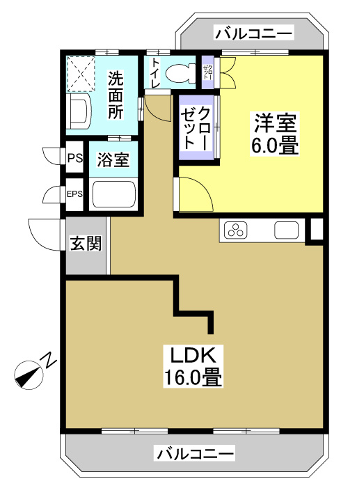 ブライティ西伊場102の間取り