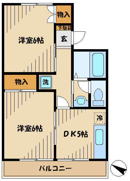 大岡山フラットの間取り