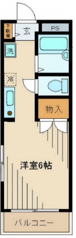 多摩市和田の賃貸マンションの間取り