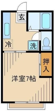 日野市百草の賃貸マンションの間取り