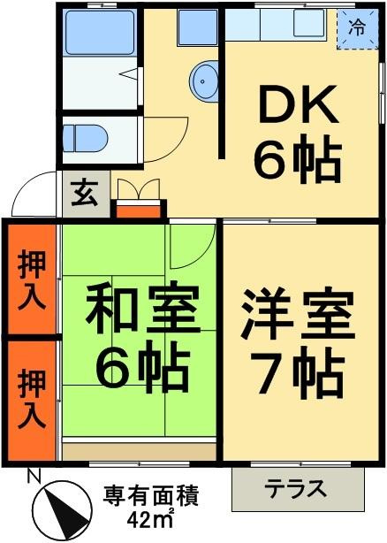 メゾンラミエの間取り